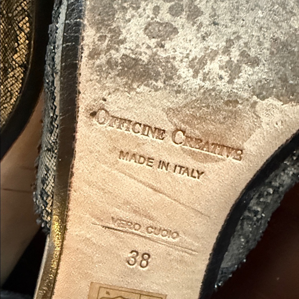 Officine Creative Metallic Silver Mules - Picture 6 of 10
